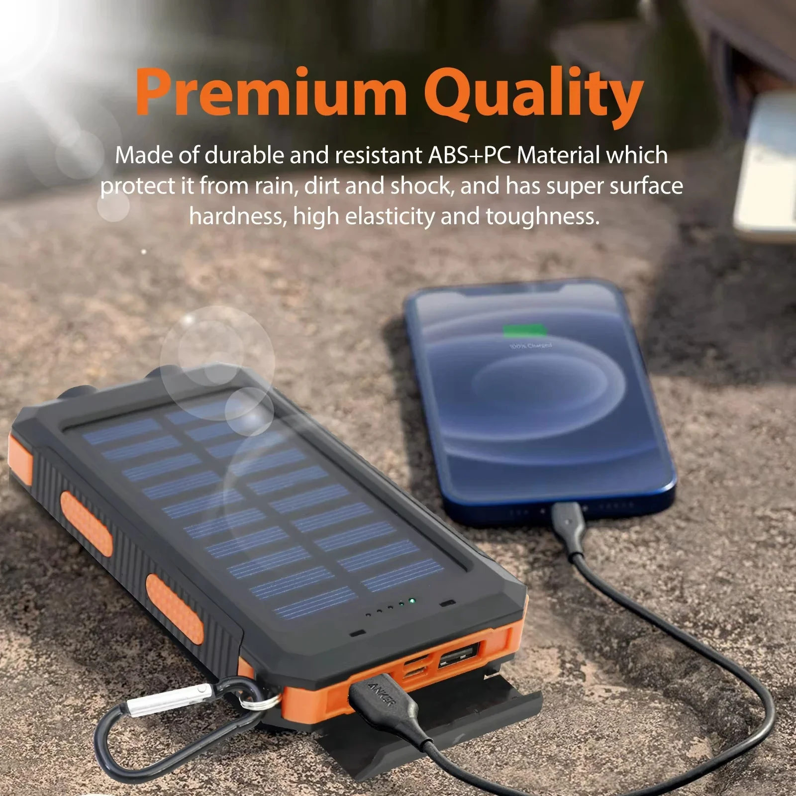Batería externa portátil con c - Solar Emergency Charger reseña y precio