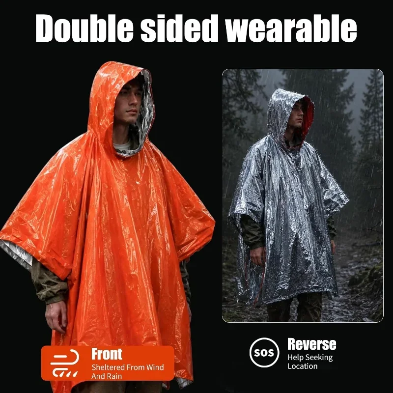 Poncho impermeable y cálido co - Emergency Poncho Rain reseña y precio